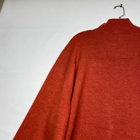 Tommy Bahama Flipshore Sweatshirt Mens XL Rust Half-Zip Reversible Long Sleeve - Picture 13 of 14